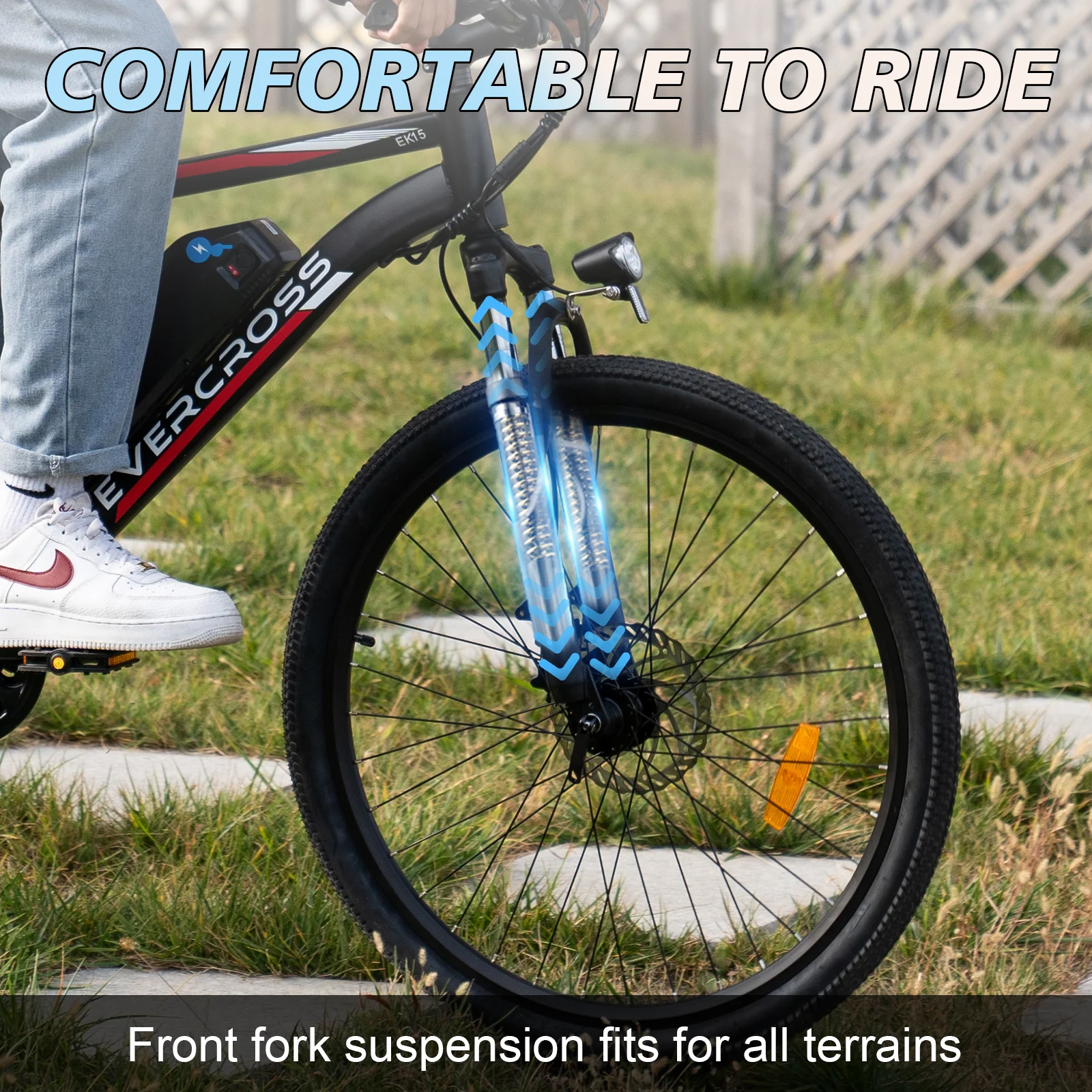 EVERCROSS EK15 26" Electric Mountain Bike, Max 20MPH, 500W, 7-Speed Commuter , Removable Battery - Image 6