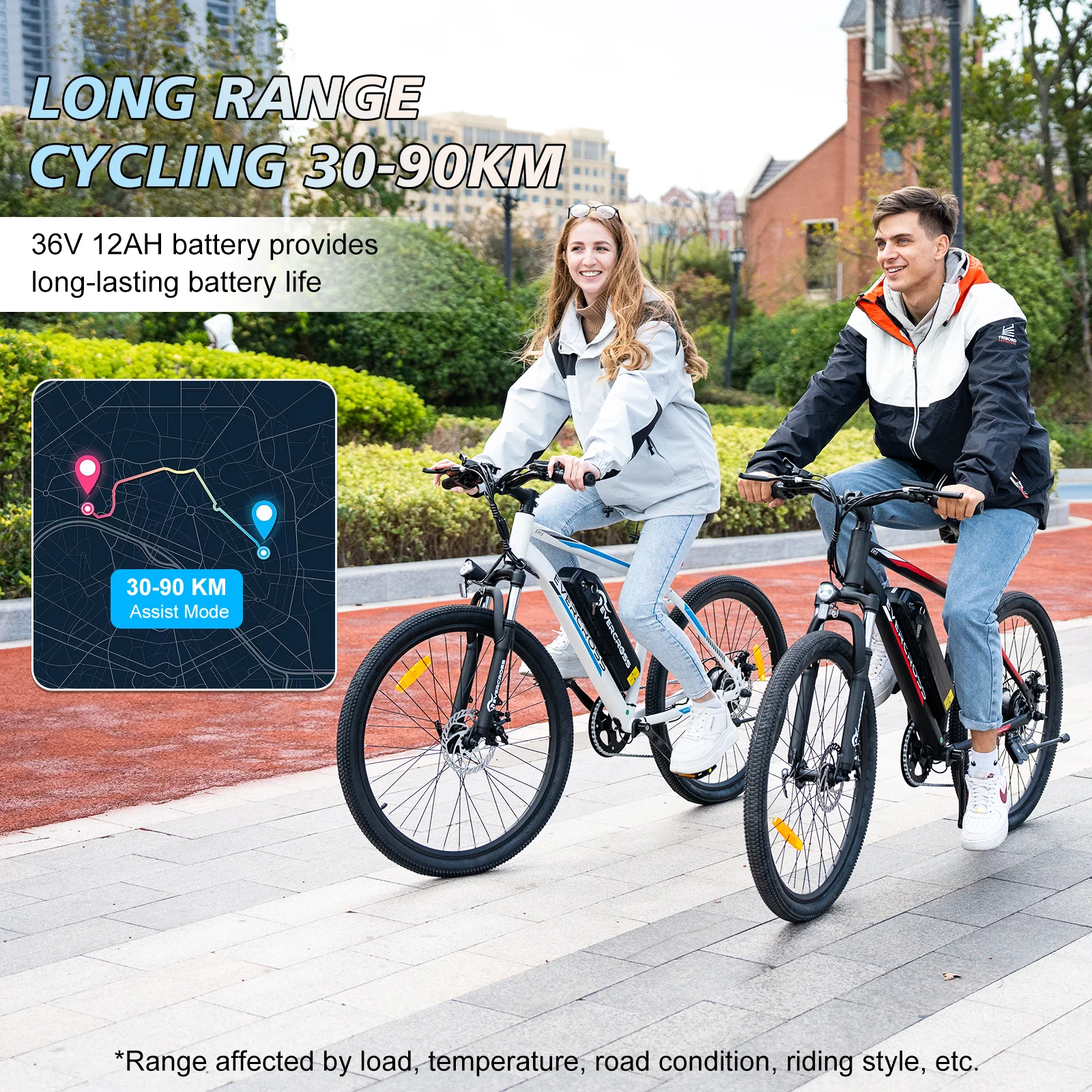 EVERCROSS EK15 26" Electric Mountain Bike, Max 20MPH, 500W, 7-Speed Commuter , Removable Battery - Image 7