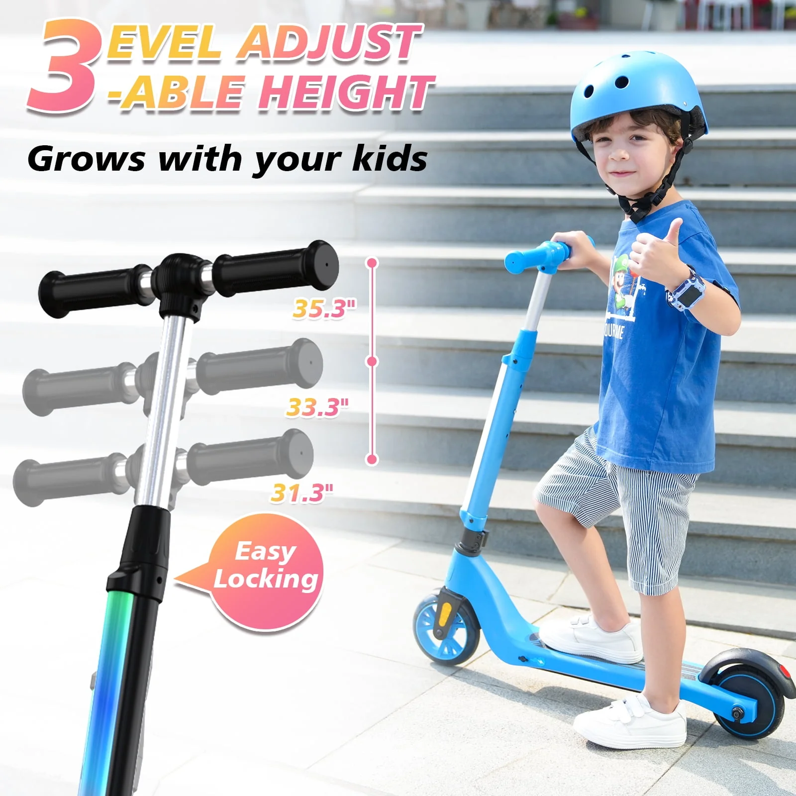 EVERCROSS EV05C Kids Electric Scooter, 5 MPH, 40-Minute Ride, Adjustable Height, Lightweight Gift for Ages 4+ - Image 5