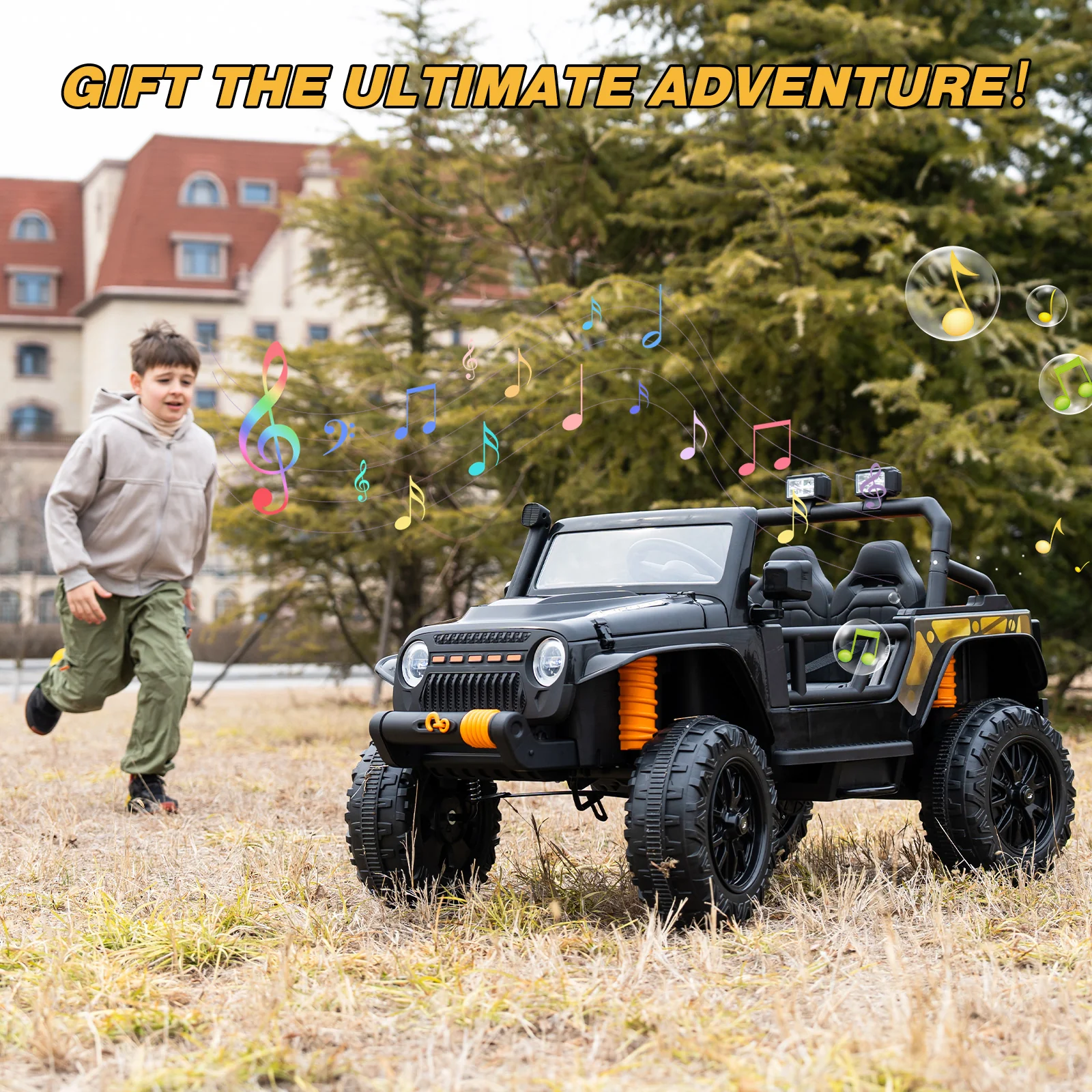 HOVERMAX ET4 12V Electric Ride On Truck for Kids, 2-Seater with Remote Control - Image 7