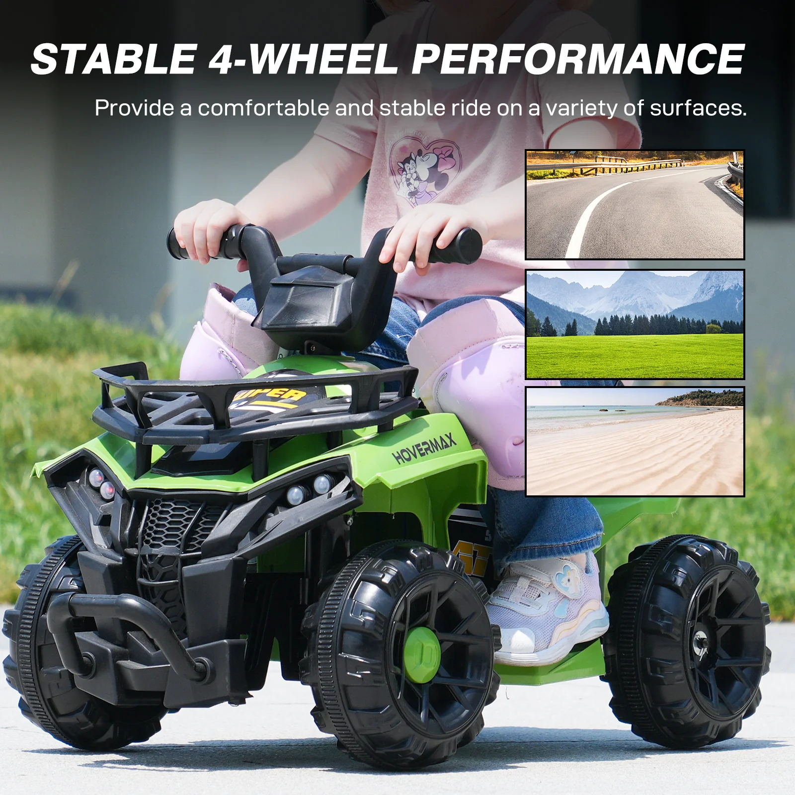 HOVERMAX ET2 6V Battery-Powered Kids' Ride-On ATV with Music Function - Image 8