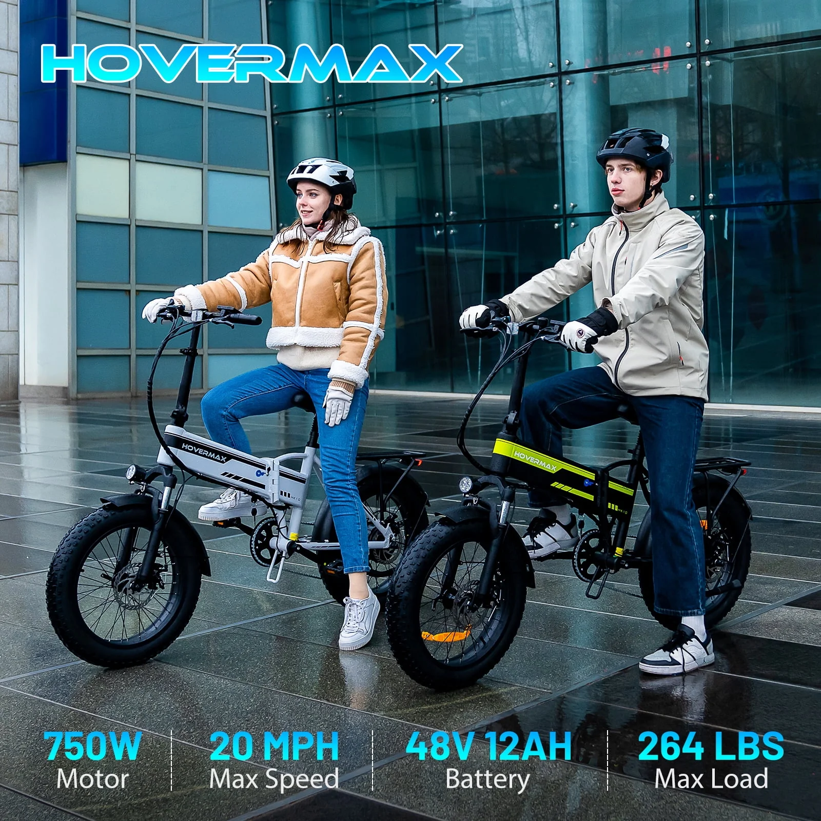 HOVERMAX HK10 PRO 750W Electric Bike for Adults  20X4.0" - Image 3