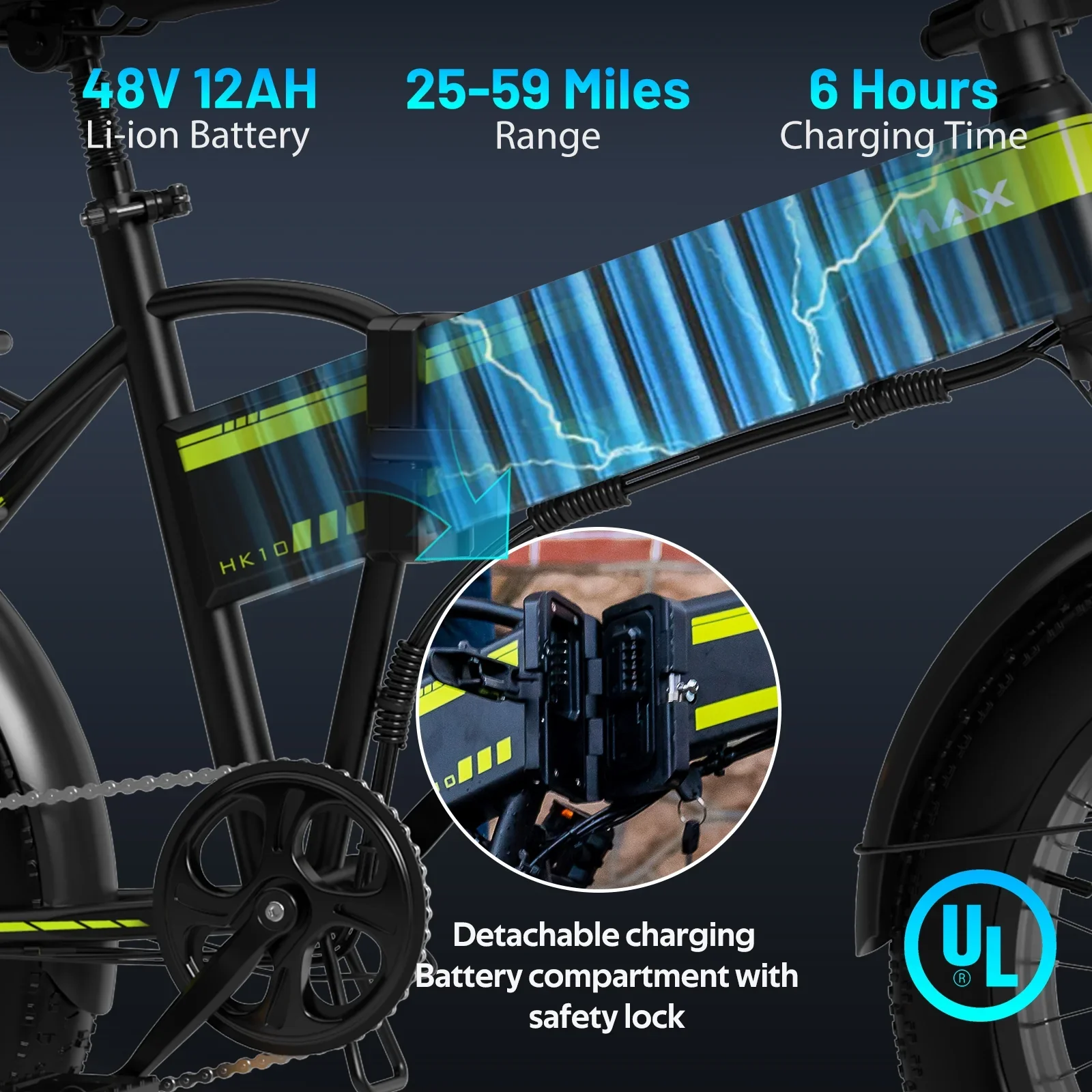 HOVERMAX HK10 PRO 750W Electric Bike for Adults  20X4.0" - Image 6