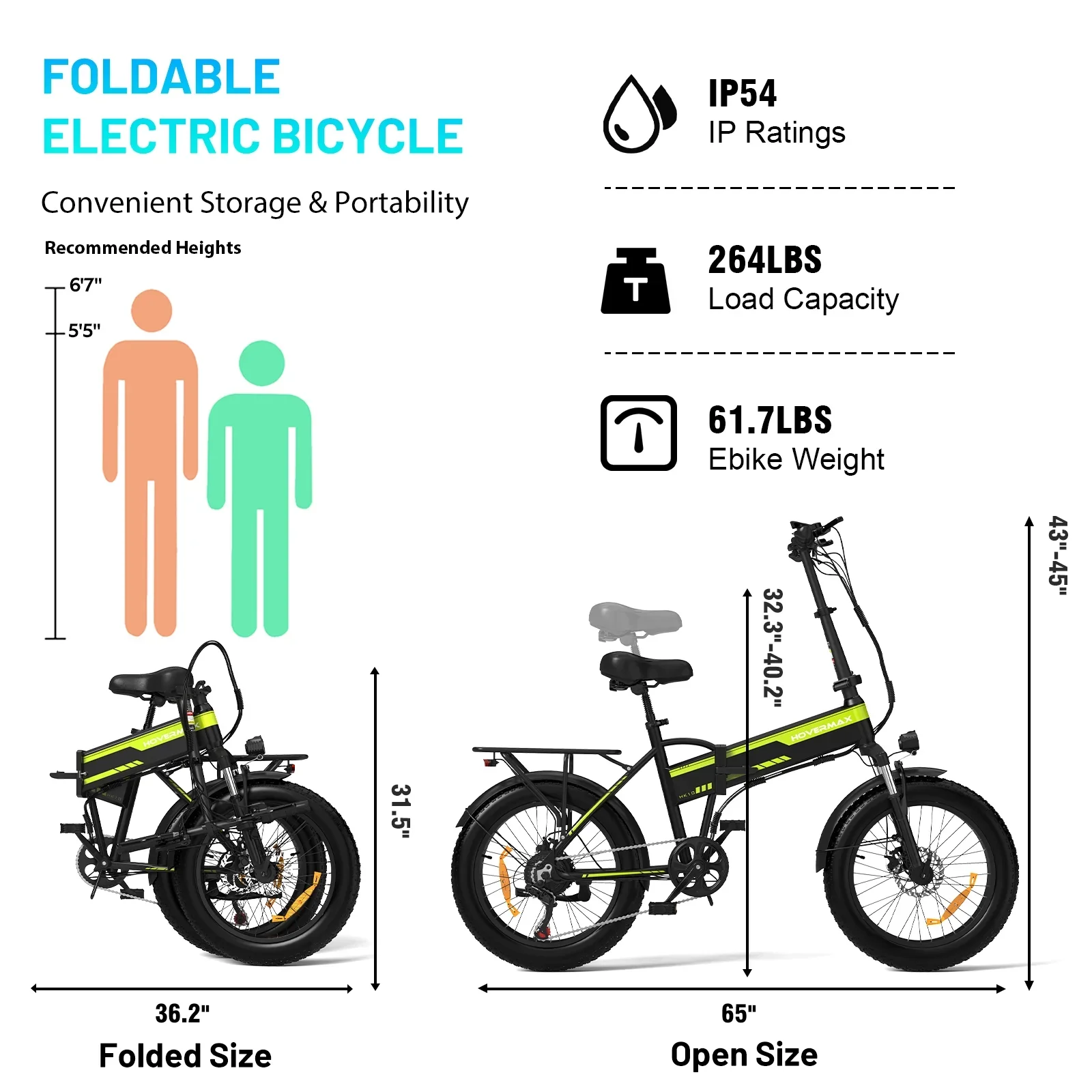 HOVERMAX HK10 PRO 750W Electric Bike for Adults  20X4.0" - Image 8