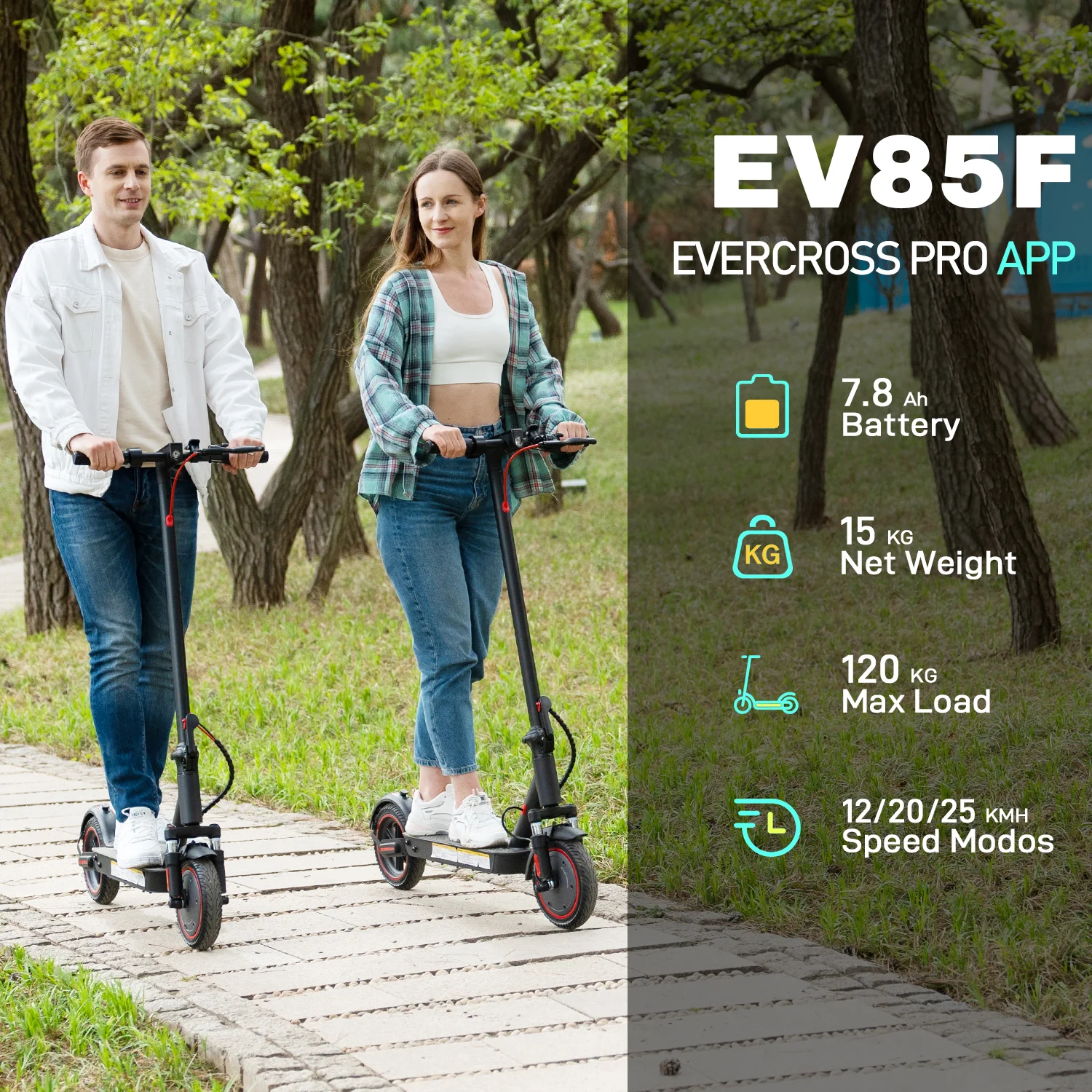 USEV85F-EVERCROSS EV85F Electric Scooter, 8.5'' Solid Tires & APP Control - Image 5